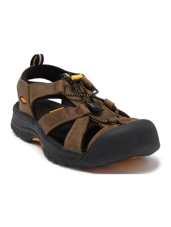 KEEN Venice Men\'s Waterproof Leather Hiking Outdoor Sandals Bison 1002319 Size 9 main image 3